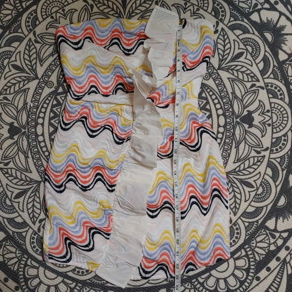 Tularosa Strapless Embroidered Ruffle Dress Size XS - Picture 15 of 15